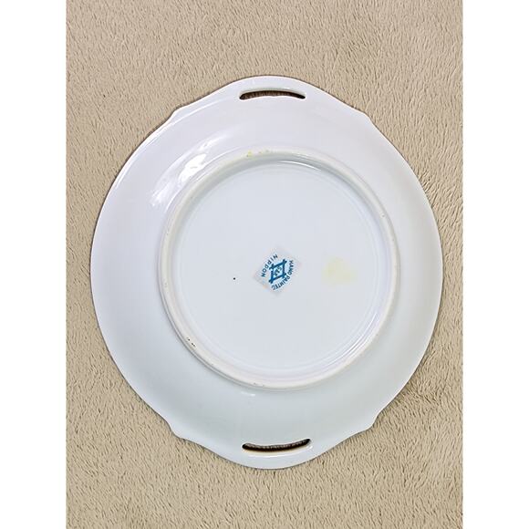 Nippon Bowl w/ Handle Cottage Landscape 7" Gold Trim 1891 - 1921 Hand Painted - Picture 10 of 13